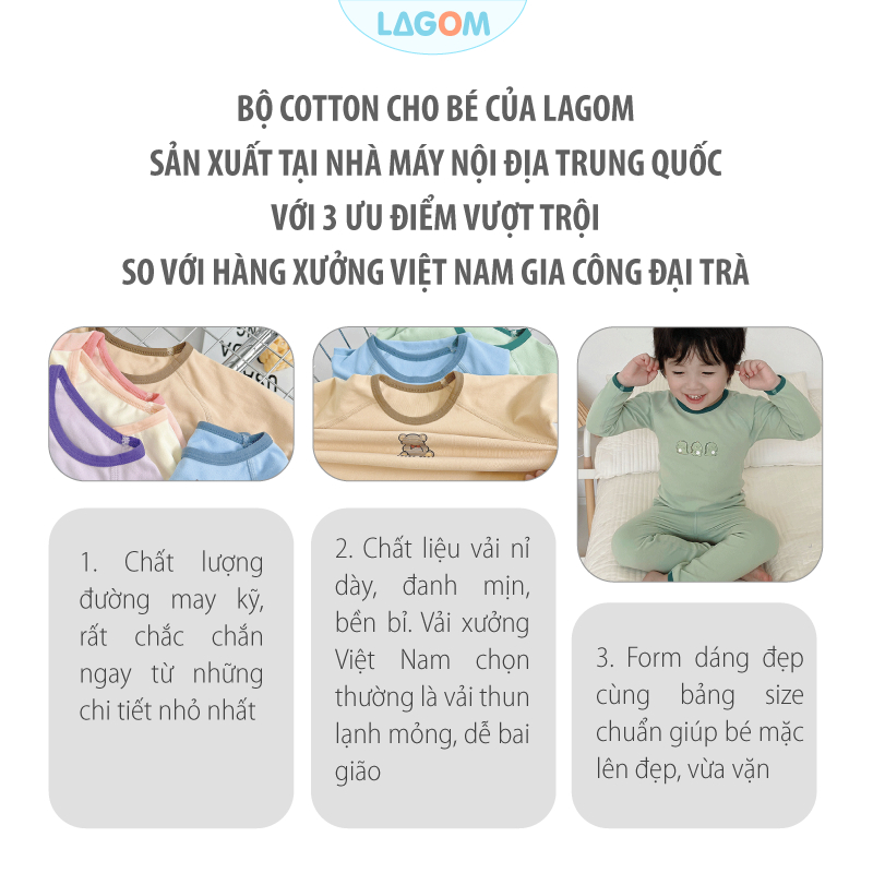 Bộ Thu Đông Bé Gái, Bé Trai Dài Tay | Bộ Cotton Nỉ Cho Bé Ấm Áp