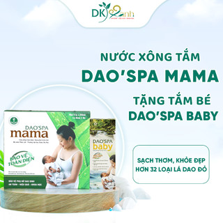 Xông tắm sau sinh dao'spa mama, hộp 3 chai tặng 1 tắm bé dao'spa baby 150ml - dk pharma