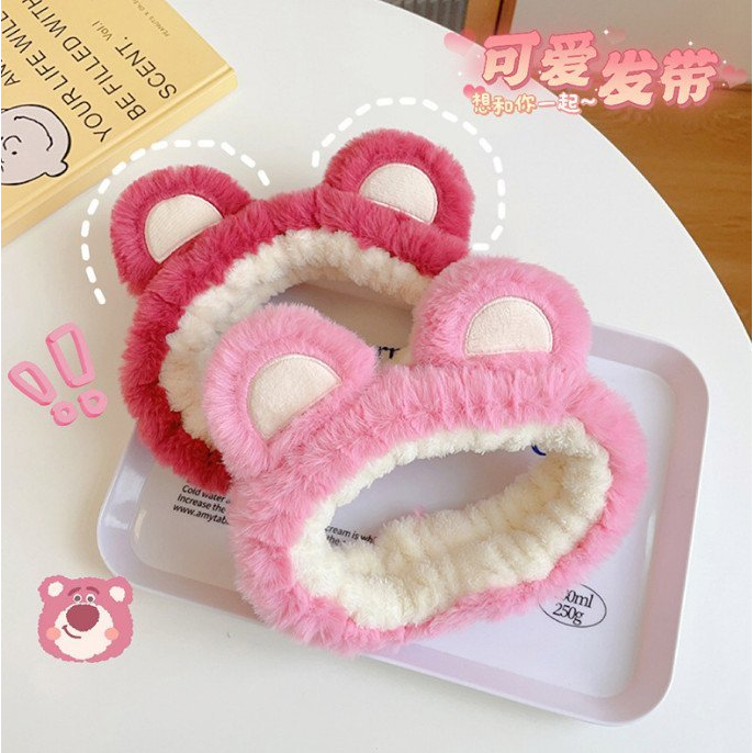 Băng Đô Tóc Lông Mềm Gấu Losto Dễ Thương