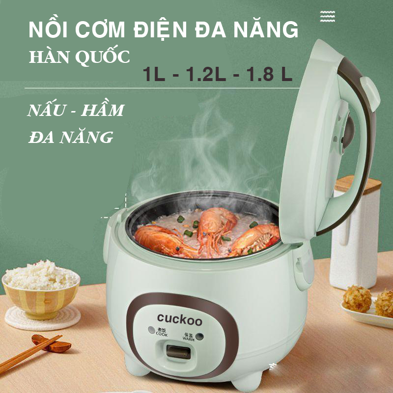 Nồi Cơm Điện mini 1.2L-1.8L CUCKOO, chính hãng Hàn Quốc, thiết kế hiện đại, đáng yêu, Nấu cơm ngon - Bảo Hàn