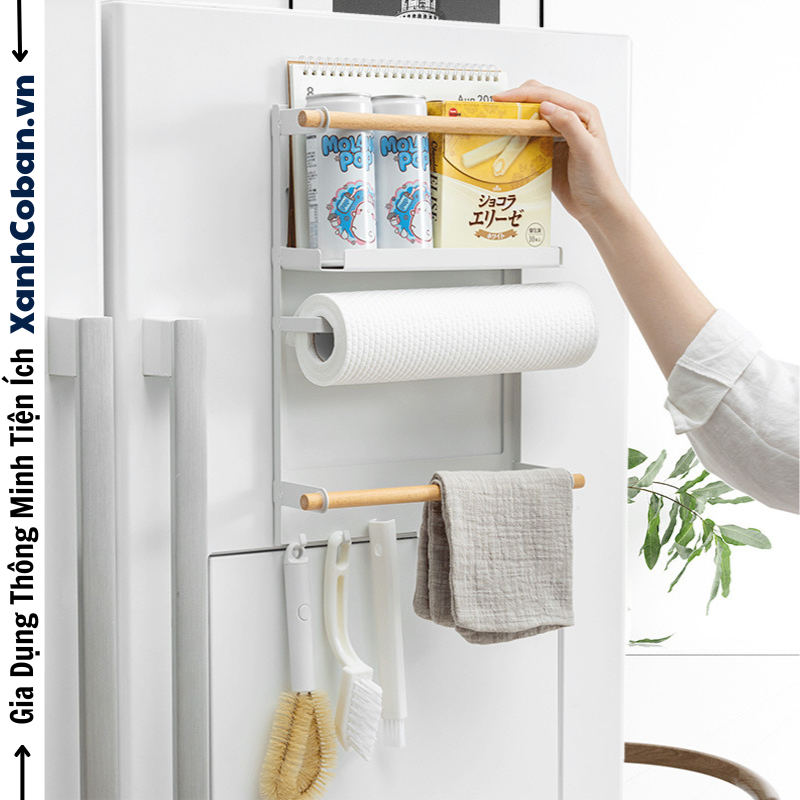 Kệ Dán Cạnh Tủ Lạnh Bằng Nam Châm