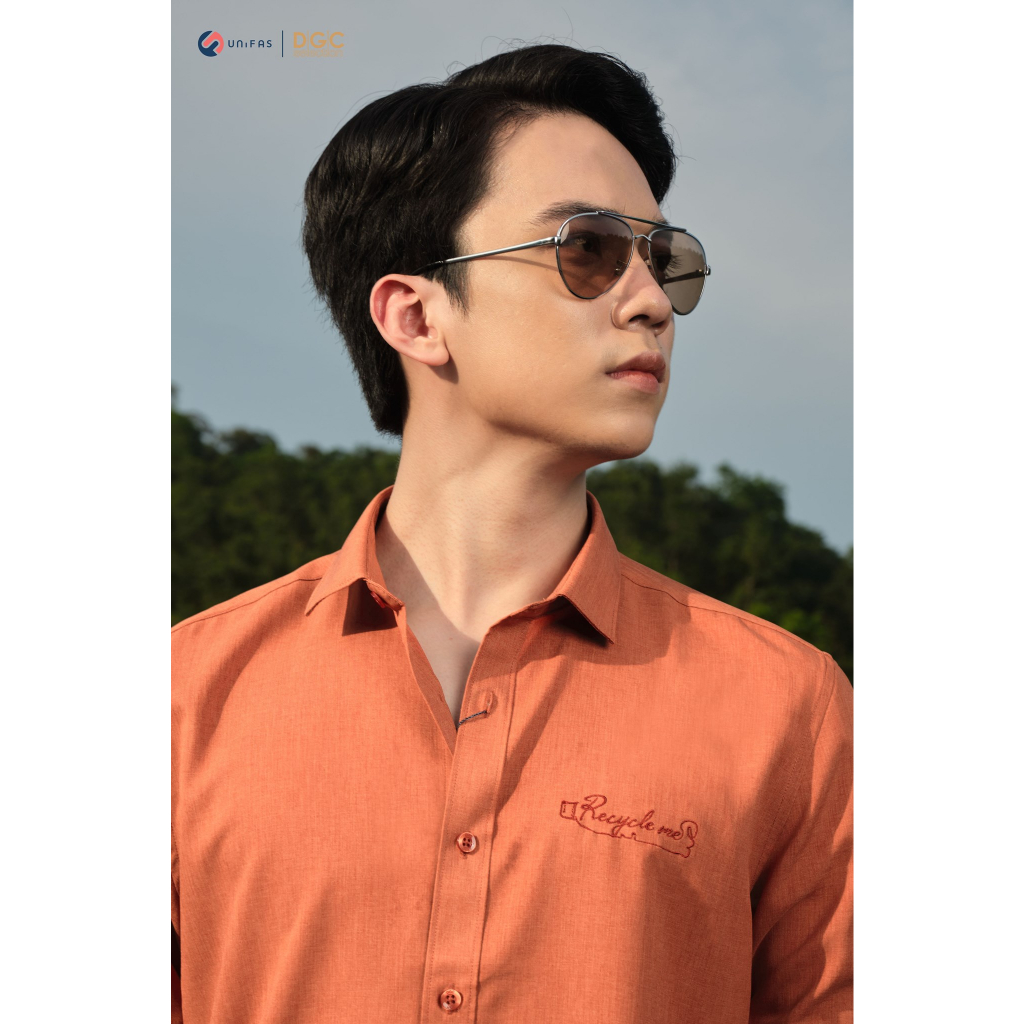 Áo sơ mi dài tay nam DGCs - vải Poly độ bền cao, ít nhăn nhàu, nhẹ, thoáng khí, không thấm hút, co giãn nhẹ -SASDBB14M