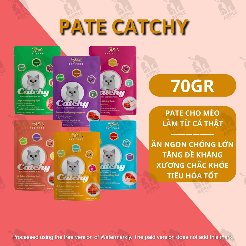 Pate cho mèo mọi lứa tuổi Catchy - Đủ mùi vị