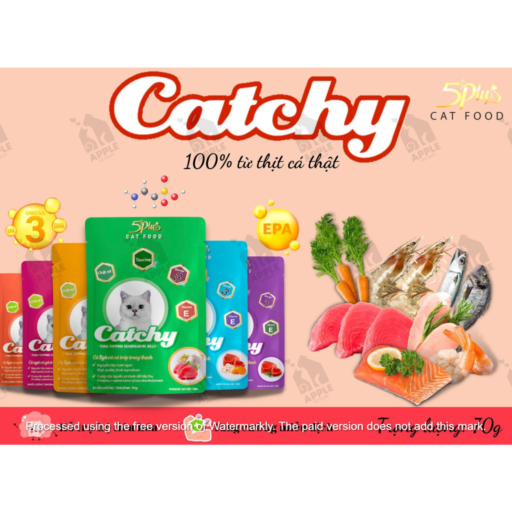 Pate cho mèo mọi lứa tuổi Catchy - Đủ mùi vị
