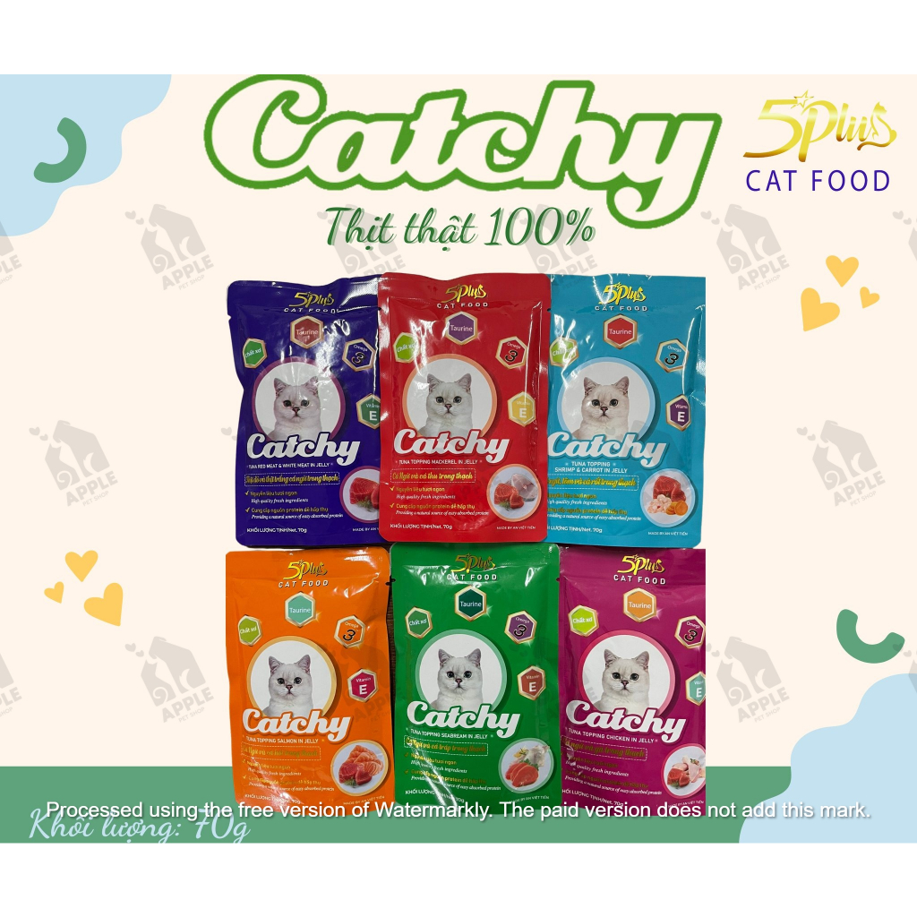 Pate cho mèo mọi lứa tuổi Catchy - Đủ mùi vị