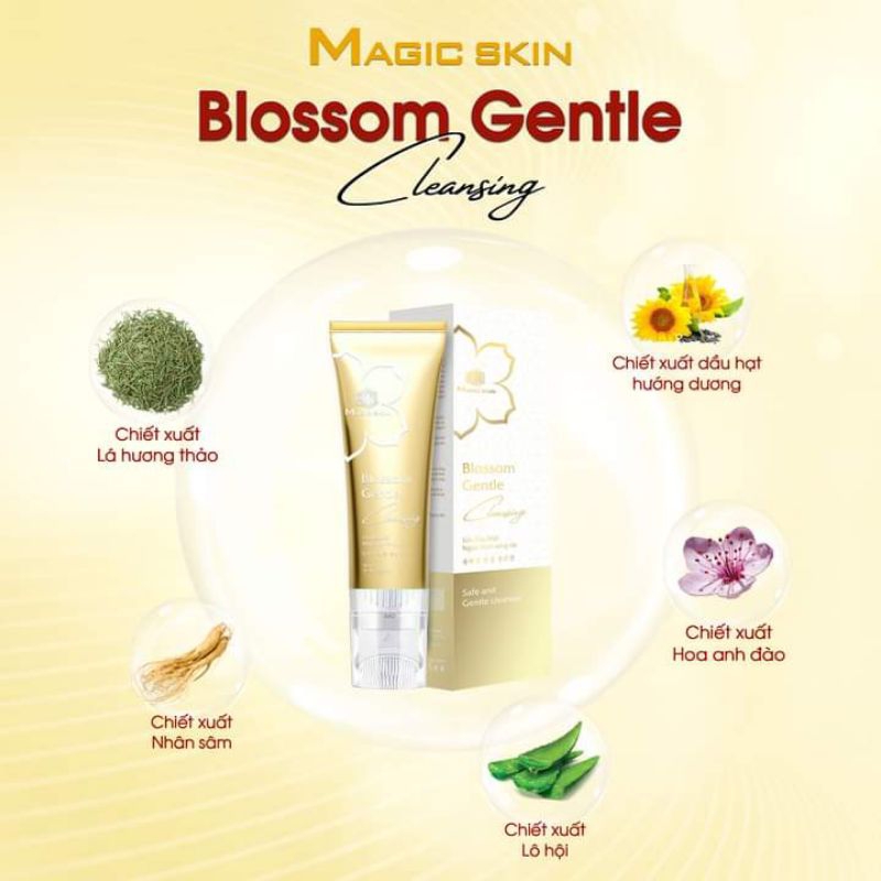 Sữa rửa mặt dịu nhẹ Magic Skin đầu cọ silicol mềm mịn