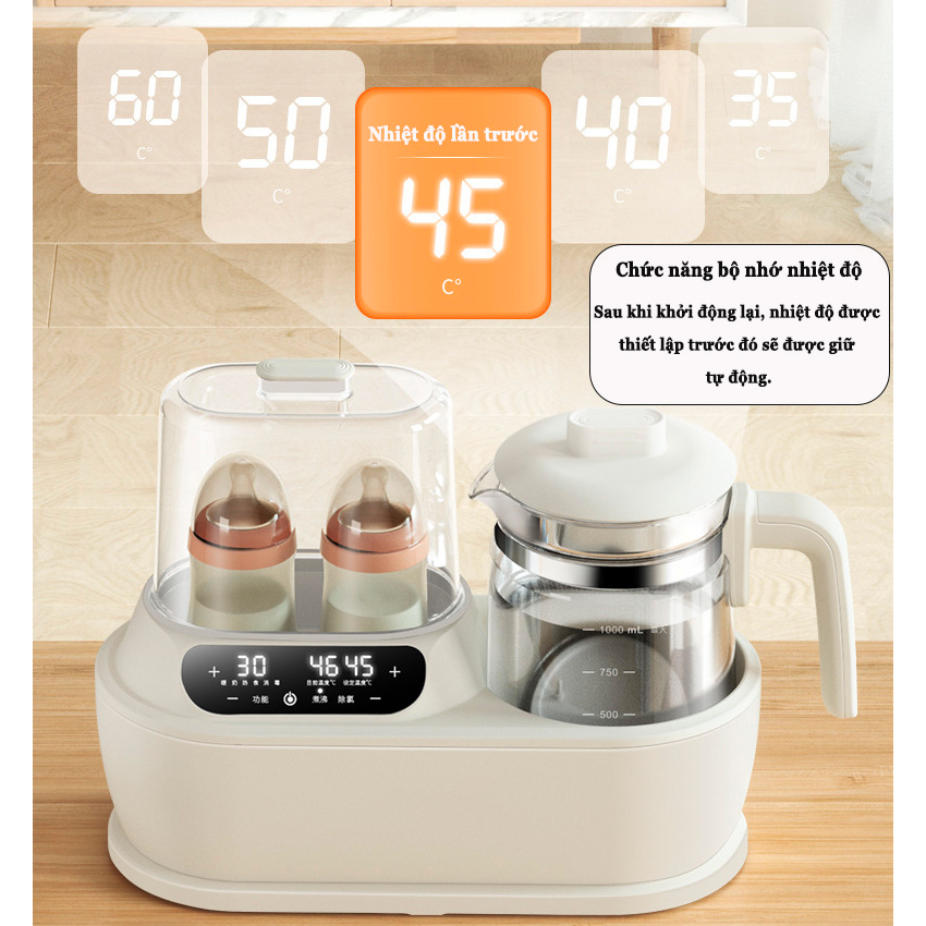 Máy hâm sữa đa năng Máy tiệt trùng bình sữa Máy đun nước Ấm nấu nước cho bé giữ ấm bình sữa,hâm sữa,nước ấm, khử clo
