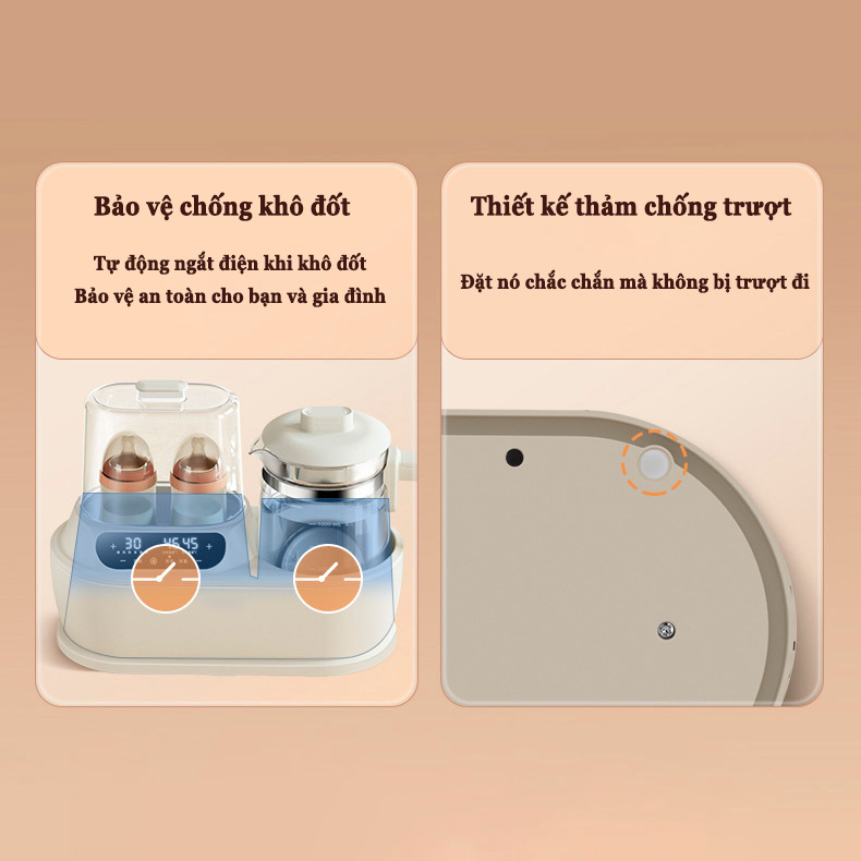 Máy hâm sữa đa năng Máy tiệt trùng bình sữa Máy đun nước Ấm nấu nước cho bé giữ ấm bình sữa,hâm sữa,nước ấm, khử clo