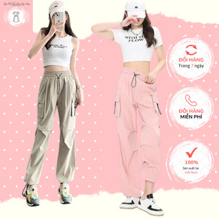Quần túi hộp bo gấu dáng thể thao , Quần kaki túi hộp nữ phong cách trẻ trung cá tính