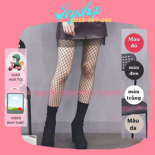Quần tất lưới đen, trắng, da, hồng đỏ Tổng hợp mẫu Ivyshop