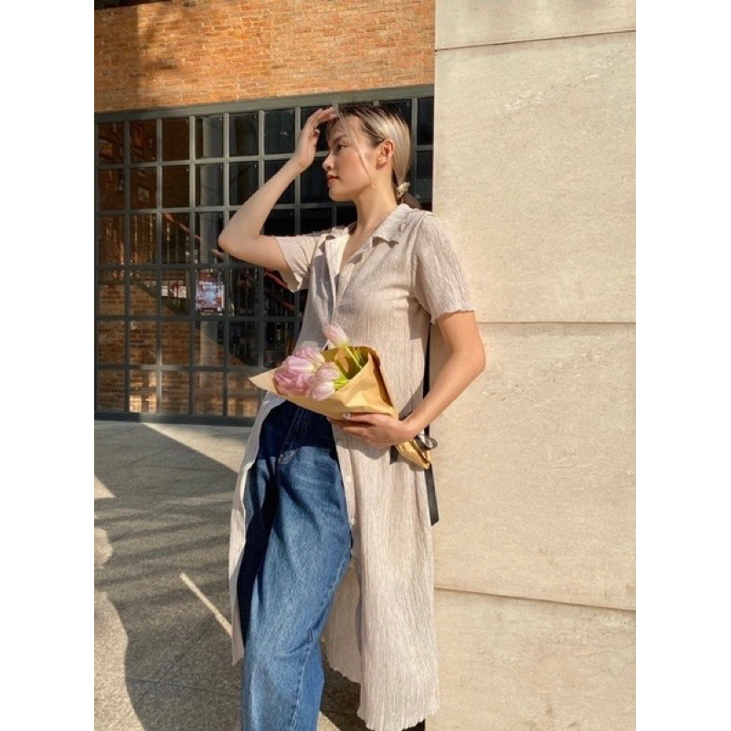 Đầm sơ mi dài midi MIEU