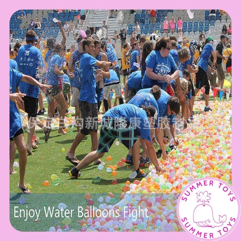 Chùm bong bóng nước đồ chơi hồ bơi đi biển cho bé