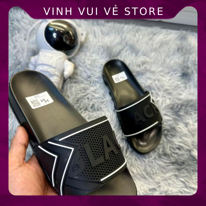 Dép nam BLACK quai ngang Cao Cấp HOT TREND 2023