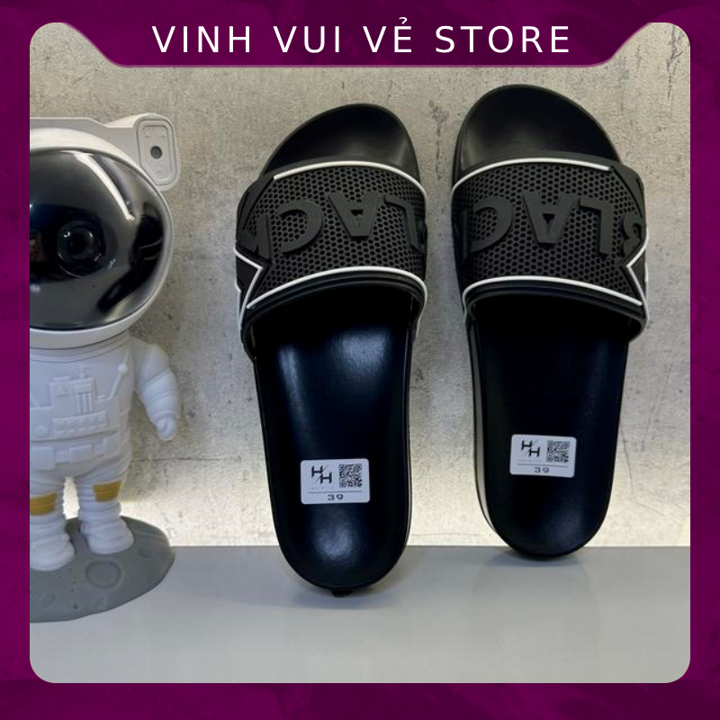 Dép nam BLACK quai ngang Cao Cấp HOT TREND 2023