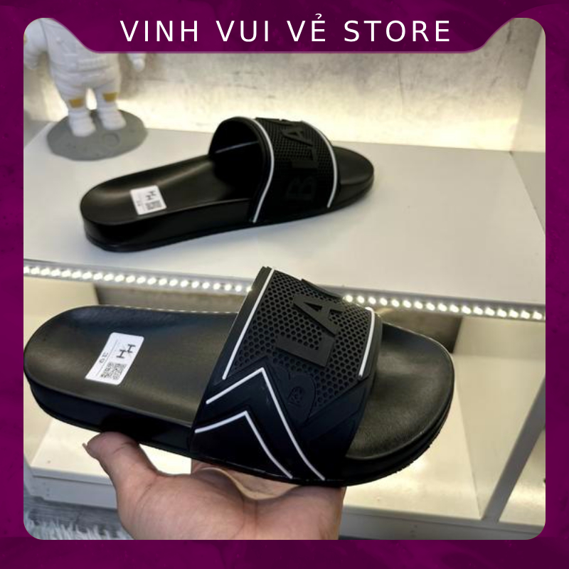 Dép nam BLACK quai ngang Cao Cấp HOT TREND 2023