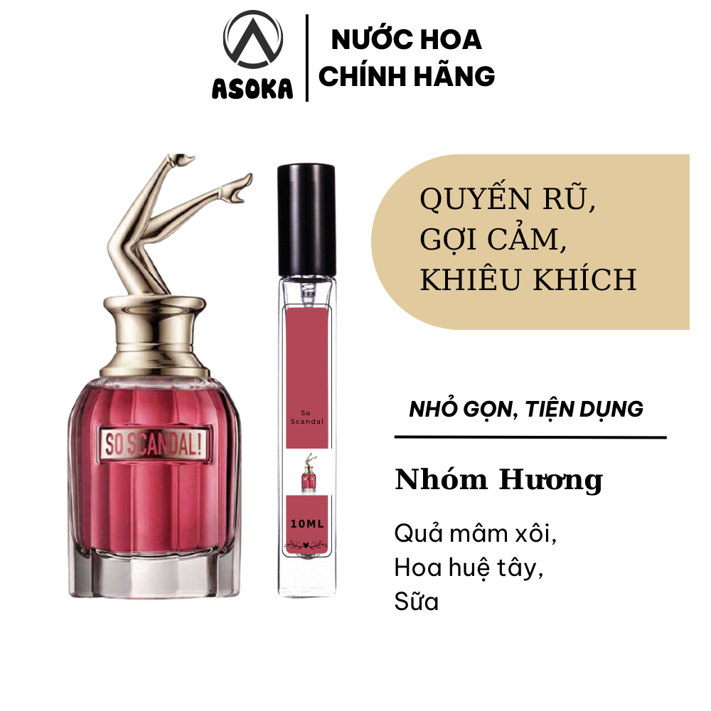 Nước hoa nữ SO SCANDAL EDP hương thơm ngọt ngào quyến rũ chiết 10ml chính hãng  Asoka Shop | BigBuy360 - bigbuy360.vn