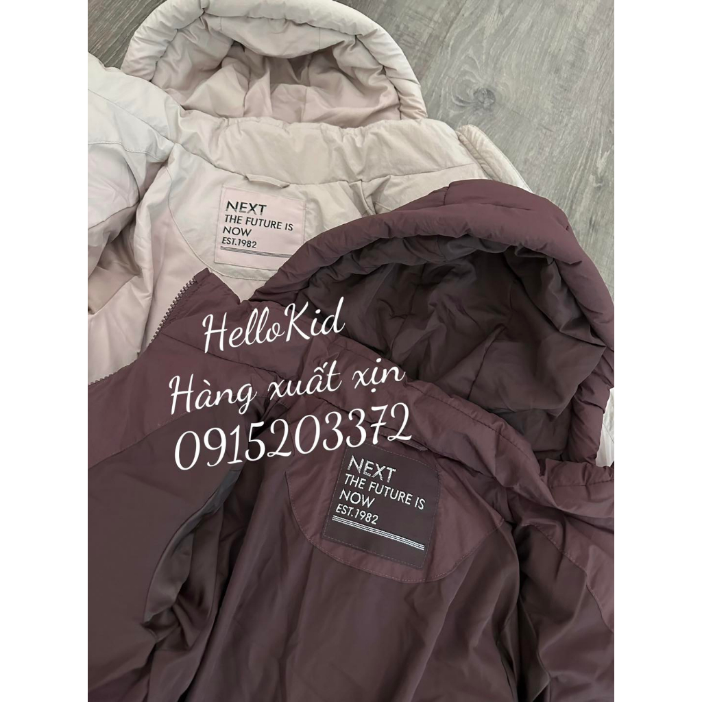 Áo phao parka rút eo bé gái nxxt