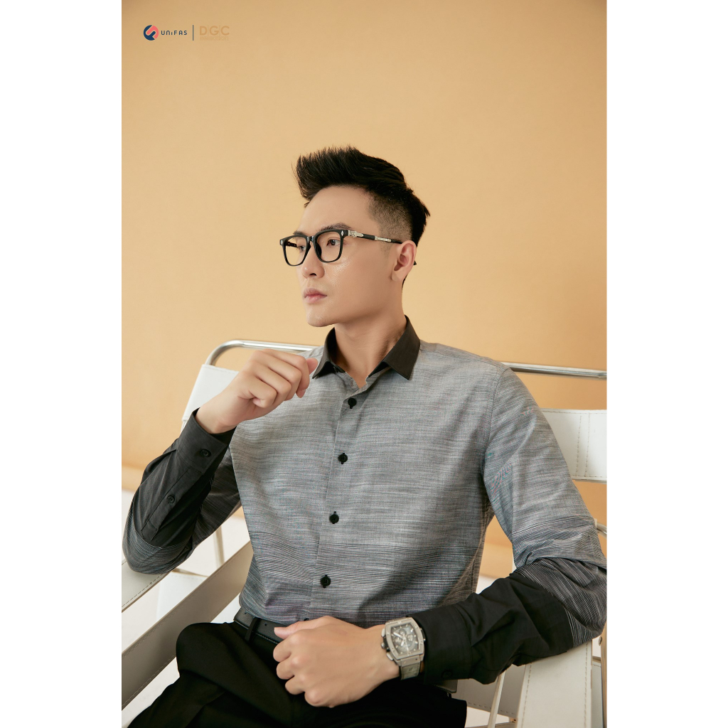 Áo sơ mi nam dài tay nam DGCs - Chất liệu cotton thoáng mát, thấm hút mồ hôi - SASDBB06M