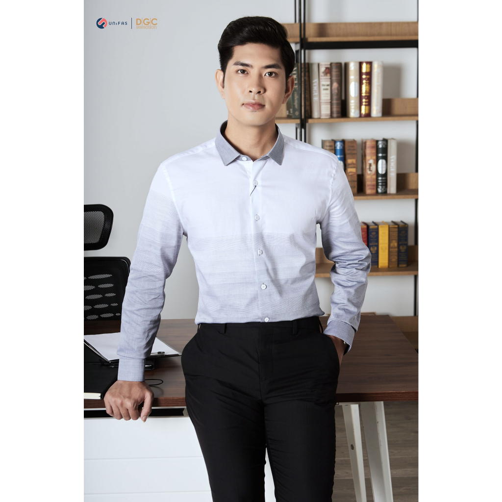 Áo sơ mi nam dài tay nam DGCs - Chất liệu cotton thoáng mát, thấm hút mồ hôi - SASDBB06M