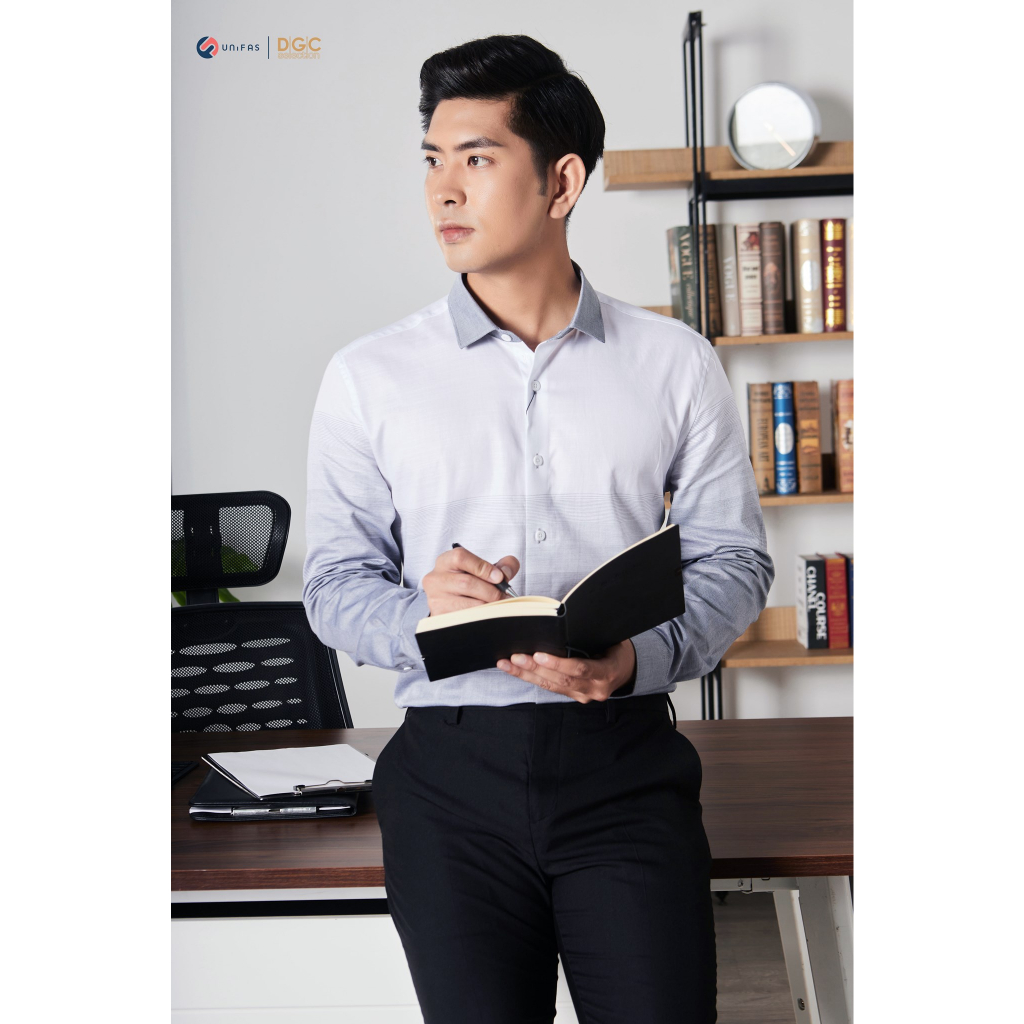 Áo sơ mi nam dài tay nam DGCs - Chất liệu cotton thoáng mát, thấm hút mồ hôi - SASDBB06M