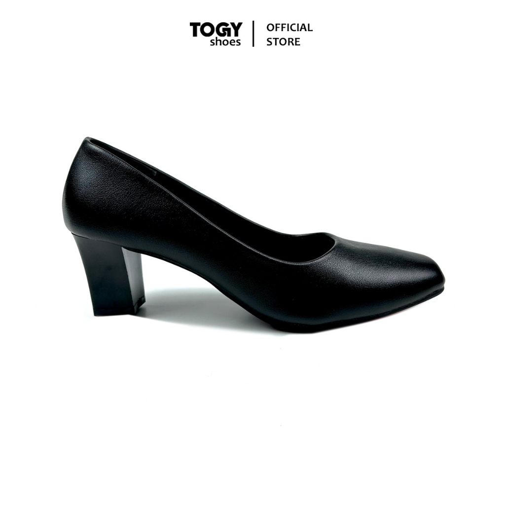 Giày tiếp viên hàng không nữ, giày mũi vuông , da mềm mại công sở cao gót đế vuông, dễ phối đồ TOGY - W001