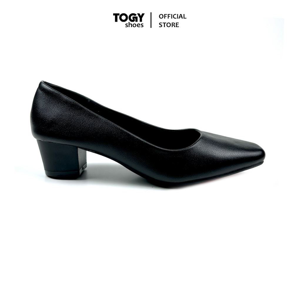 Giày tiếp viên hàng không nữ, giày mũi vuông , da mềm mại công sở cao gót đế vuông, dễ phối đồ TOGY - W001