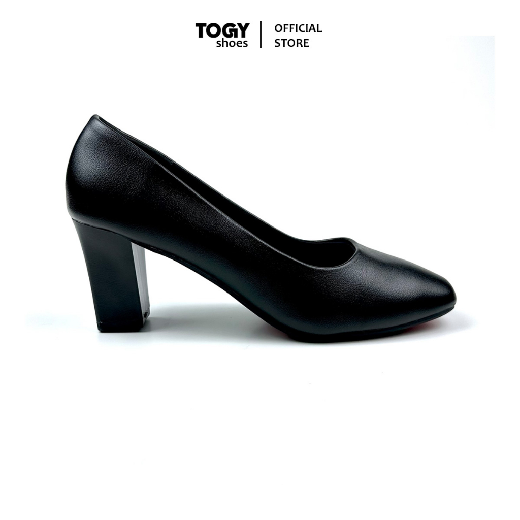 Giày tiếp viên hàng không nữ, giày mũi vuông , da mềm mại công sở cao gót đế vuông, dễ phối đồ TOGY - W001