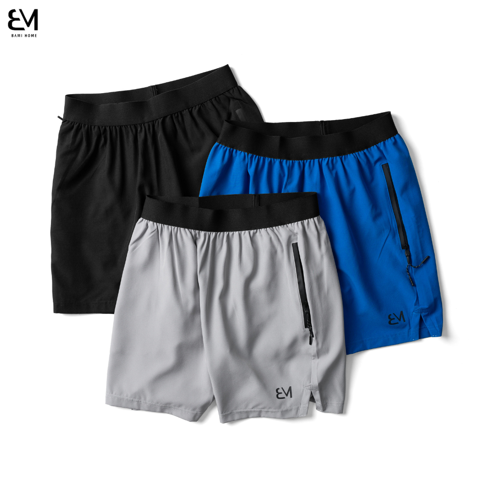 Quần đùi thể thao nam BAMIHOME quần short tập gym nam, chạy bộ, cử tạ, đạp xe QG04