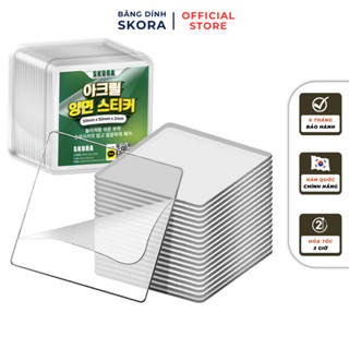 Băng dính 2 mặt trong suốt Skora băng keo nano siêu dính dán trên mọi bề mặt  thương hiệu hàn quốc bảo hành 6 tháng