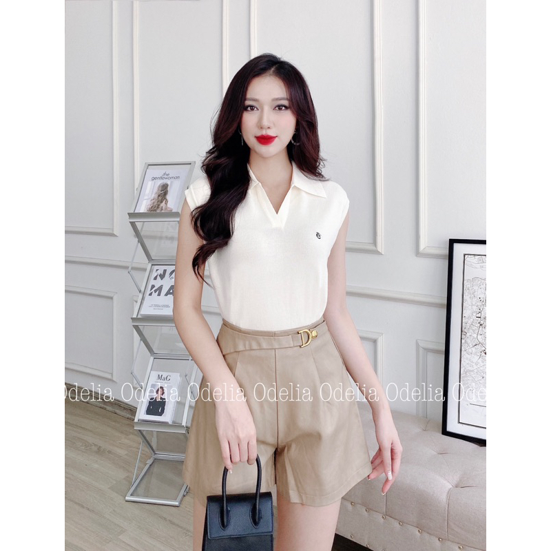 Áo montoghi cổ V nhẹ nhàng nữ tính Odelia, áo sát nách - A7031