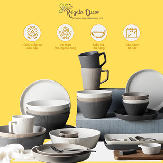 Bát Ăn Cơm Sọc Gân Re'gala Decor - Chén Ăn Cơm Cao Cấp Kiểu Dáng Đẹp, An Toàn, Thích Hợp Cho Bữa Ăn Gia Đình Chống Nóng