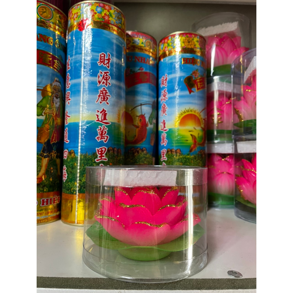 Đèn nến sáp hoa sen