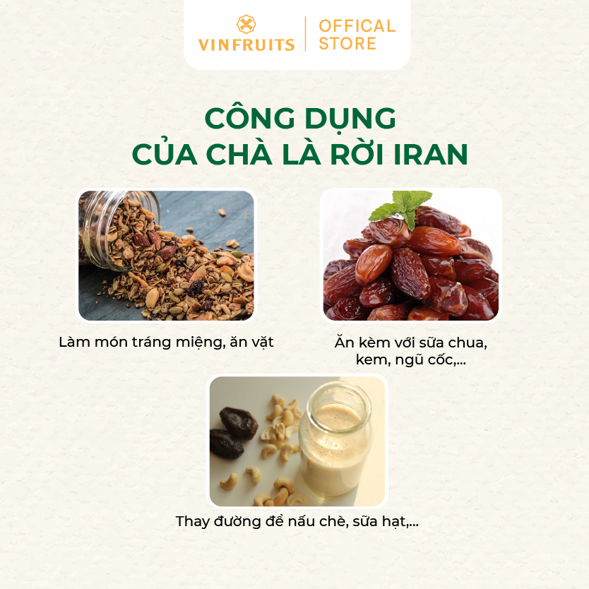 Chà Là Rời Iran The Nut Valley 250g/500g - Vinfruits