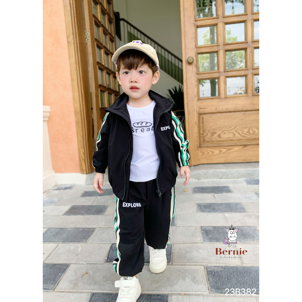 Bộ gió bé trai 2 lớp Explore Bernie - Bộ thể thao cho bé từ 9-23kg - 23B382