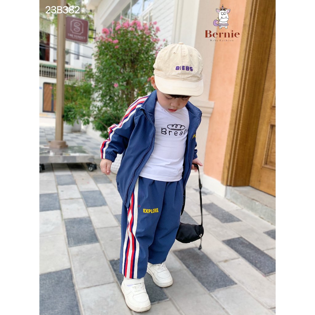 Bộ gió bé trai 2 lớp Explore Bernie - Bộ thể thao cho bé từ 9-23kg - 23B382