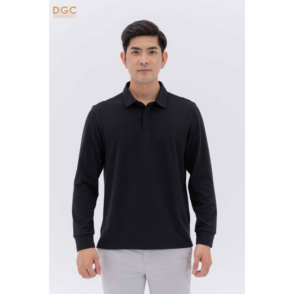 Áo polo dài tay nam DGCs - Chất liệu vải: CVC co giãn và thấm hút mồ hôi tốt. Độ bền cao - WAPBC04M
