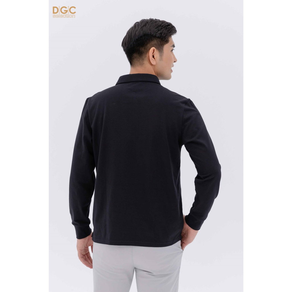 Áo polo dài tay nam DGCs - Chất liệu vải: CVC co giãn và thấm hút mồ hôi tốt. Độ bền cao - WAPBC04M