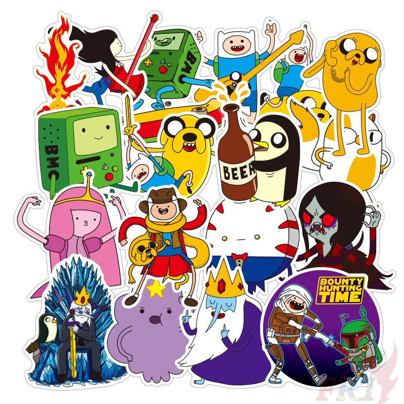 Bộ 52 Nhãn Dán Adventure Time Sticker Chống Thấm Nước Trang Trí