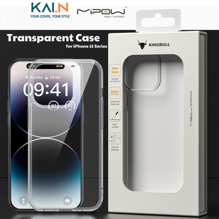 Ốp lưng trong suốt kính cường lực iphone 15 / 15 plus/ iphone 15 pro/ iphone 15 promax mipow tempered transparnet