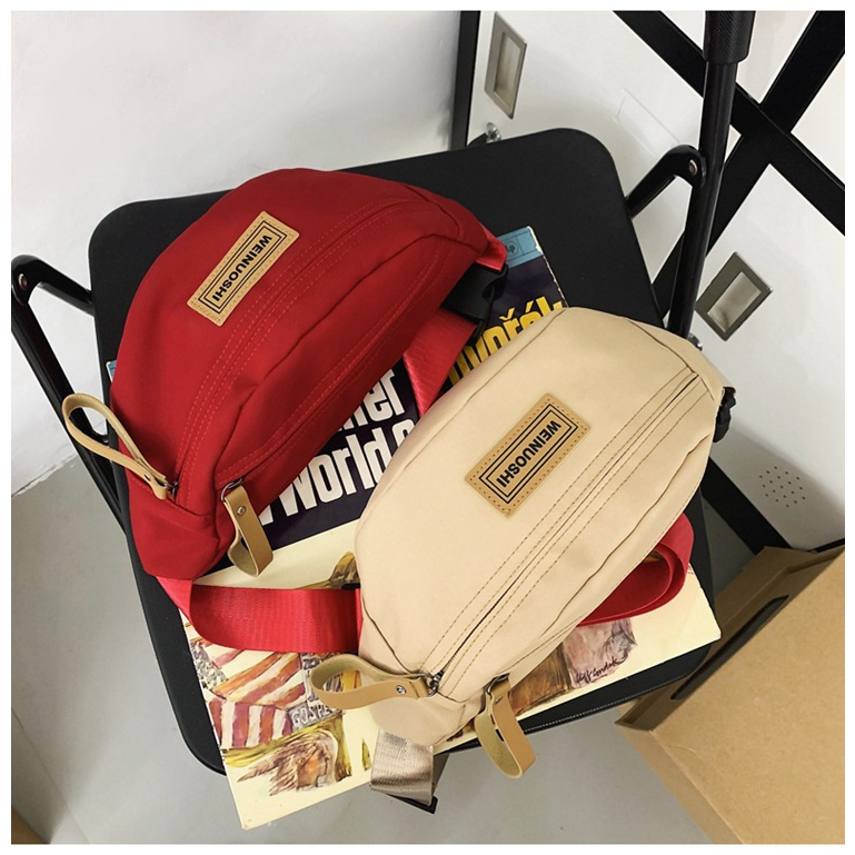 Túi bao tử đeo chéo Vải Canvas chống thấm nước Nam Nữ thời trang TV07