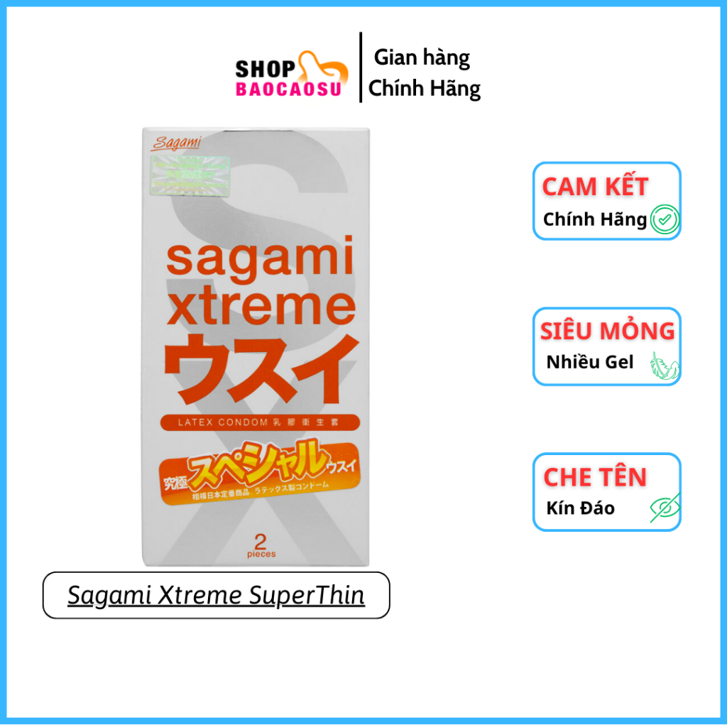 Bao Cao Su Siêu mỏng 10 chiếc Sagami Xtreme SuperThin - Nhật Bản chính hãng Tổng kho bao cao su Hà Nội