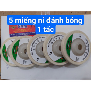 Bộ 5 miếng nỉ đánh bóng inox,Miếng nỉ đánh bóng kính, inox size 4-inch, nỉ đánh bóng inox, đánh bóng con cá loại 1