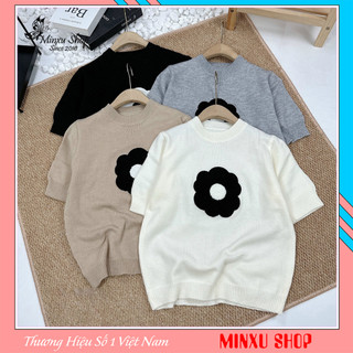 Áo len hình bông hoa có 4 màu xinh qc minxu shop pg40
