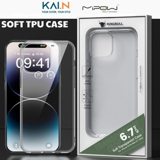 Ốp lưng trong suốt silicon tpu mipow soft transparent cho iphone 15 / iphone 15 plus/ iphone 15 pro/ iphone 15 promax