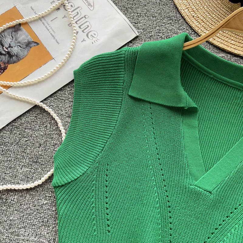 Áo polo nữ thanh lịch Knit Polo Shirt