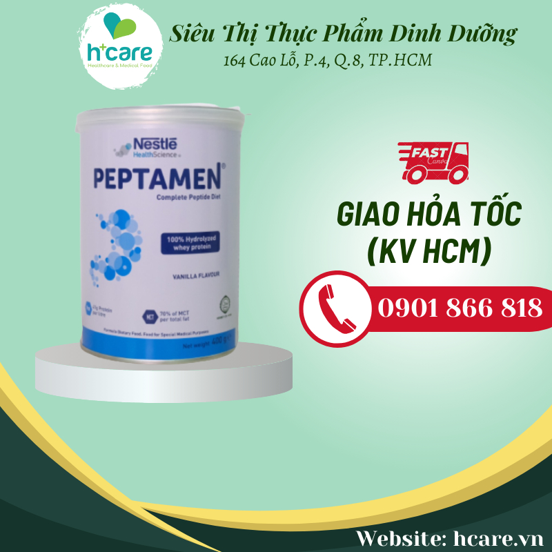 Sữa bột Nestle Peptamen 400g- dành cho người bị ung thư,tiểu đường, người kém hấp thu