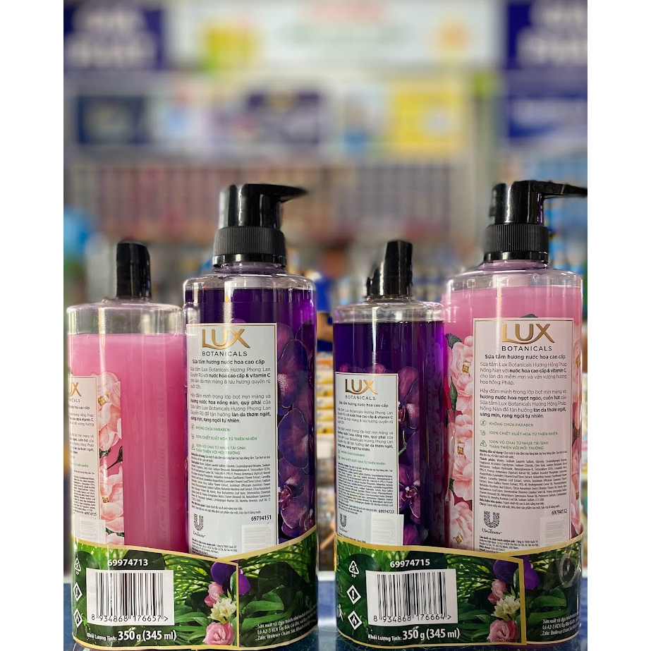 Sữa tắm Lux khuyến mãi chai 570g tặng chai 350g trị giá 70.000đ