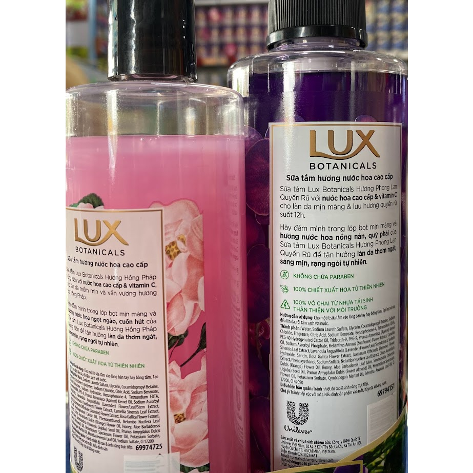 Sữa tắm Lux khuyến mãi chai 570g tặng chai 350g trị giá 70.000đ