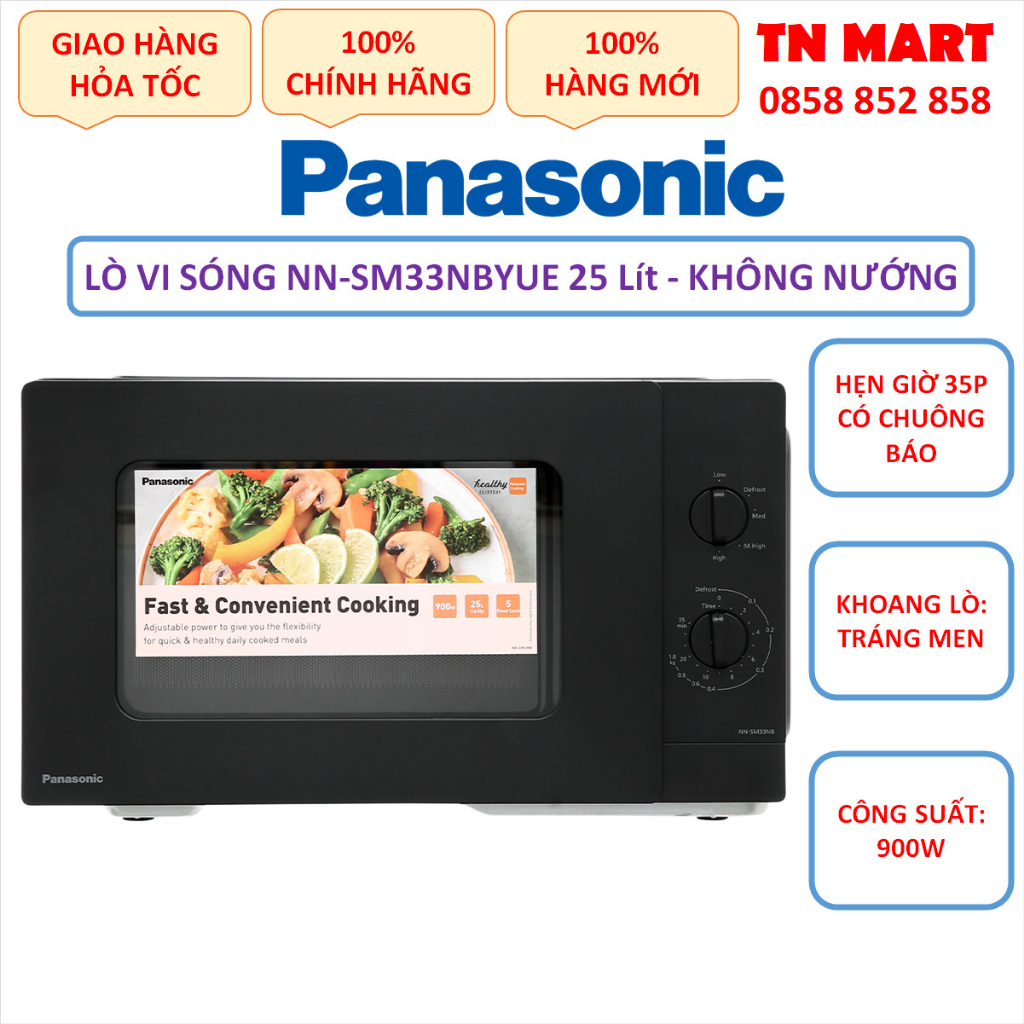 Lò vi sóng Panasonic NN-SM33NBYUE 25 lít không nướng, chính hãng, bảo hành 12 tháng