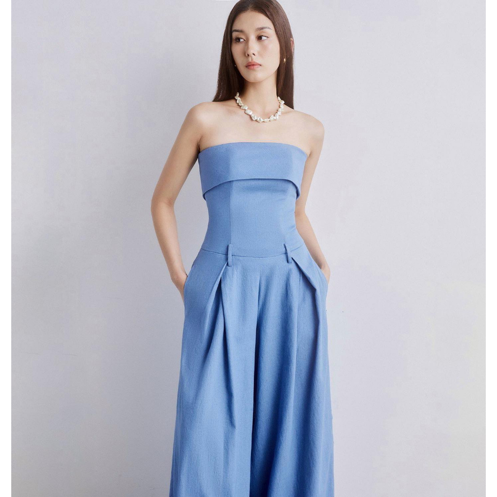 REINA - Levera Denim Jumpsuit